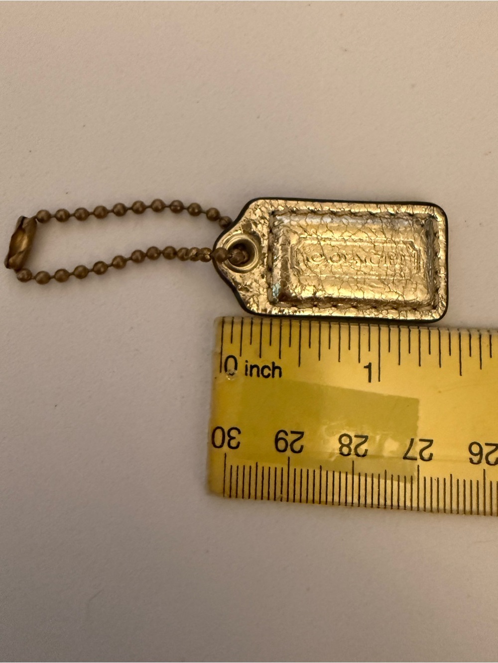 Coach Gold  Mini Metallic Crackle Leather  Handbag charm 
Pre-owned
